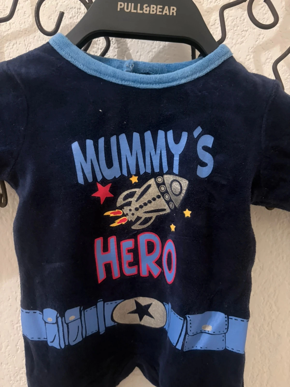 Superhelden jumpsuit van fluweel Kimbaloo Mummy's Hero – Maat 1 maand – photo 3